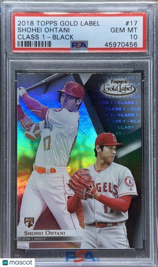 2018 Topps Gold Label Shohei Ohtani #17 Class 1 Black PSA 10