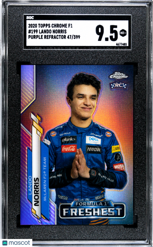 2020 Topps Chrome F1 Lando Norris #199 SGC 9.5