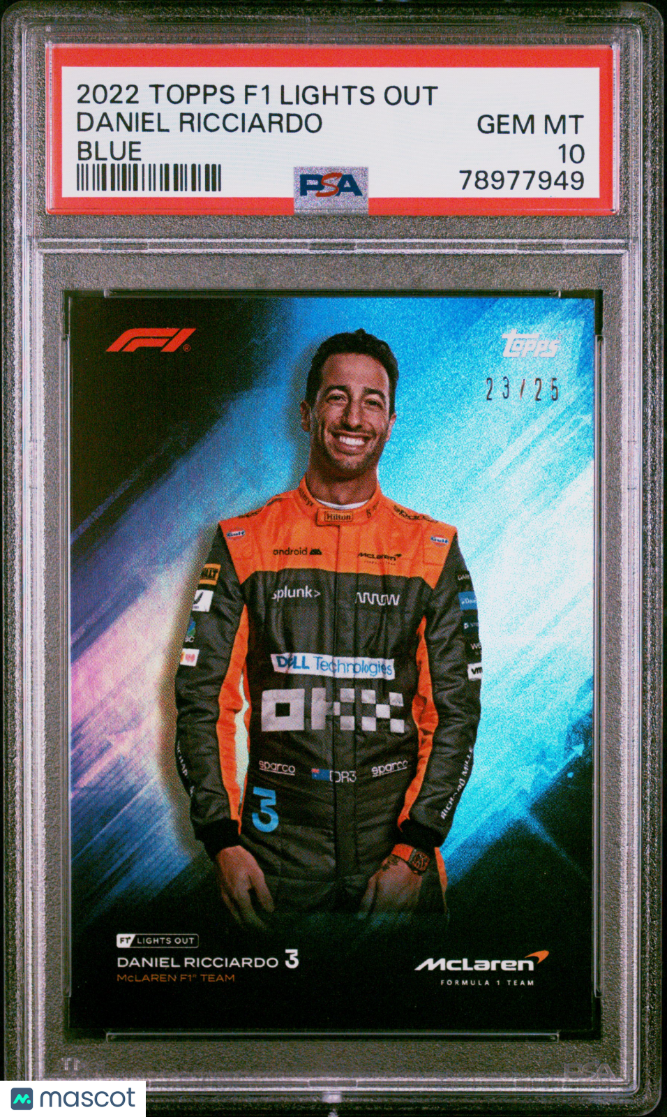 2022 Topps Formula 1 Lights Out Daniel Ricciardo PSA 10