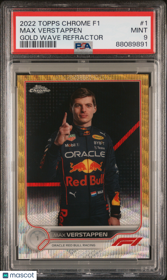 2022 Topps Chrome Formula 1 Max Verstappen #1 PSA 9