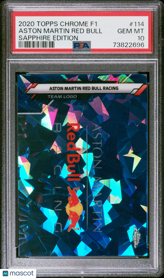 2020 Topps Chrome Formula 1 Sapphire Edition Aston Martin Red Bull #114 PSA 10