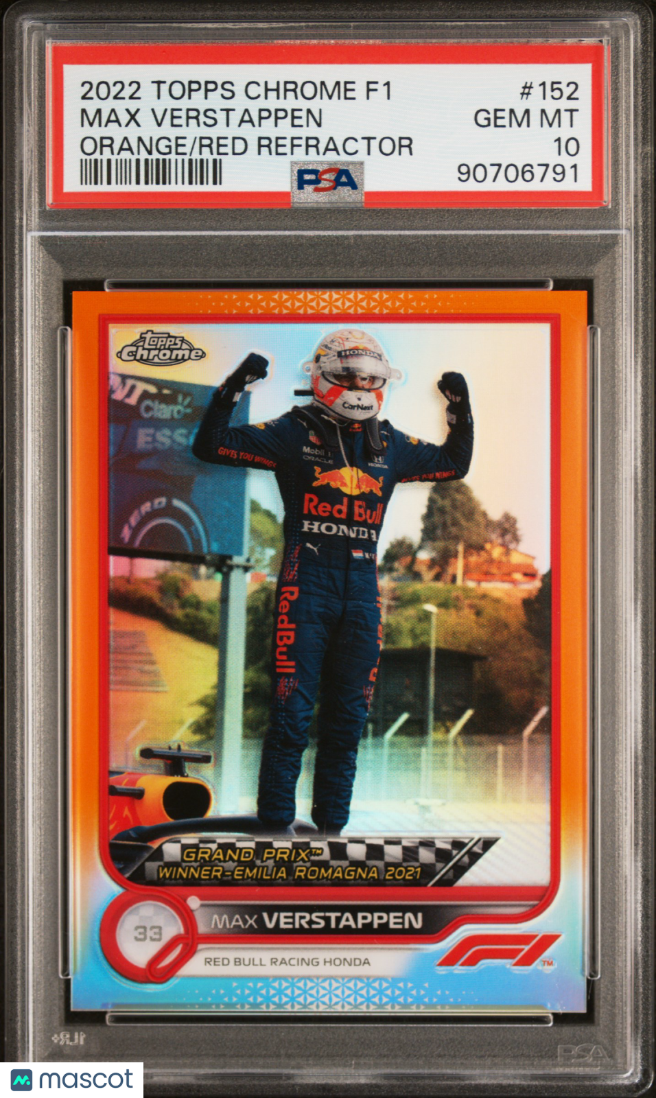 2022 Topps Chrome Formula 1 Max Verstappen #152 PSA 10